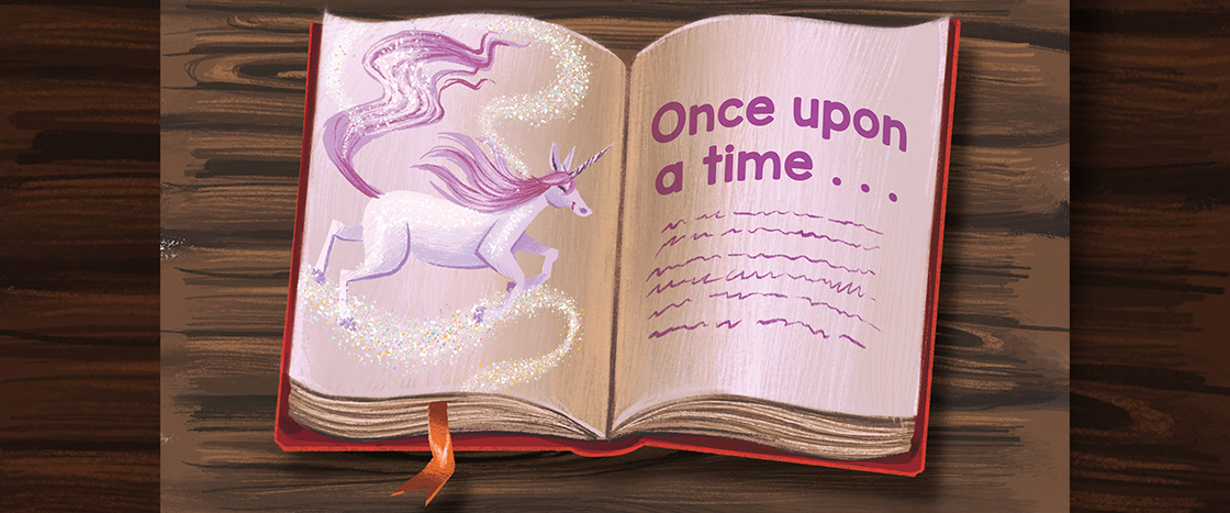 Image of a fairytale, "Once upon a time..."