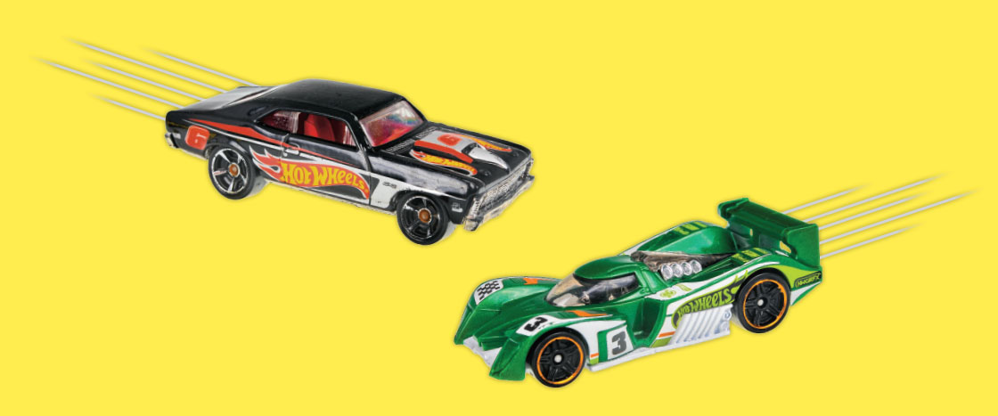 Image of two hot wheels