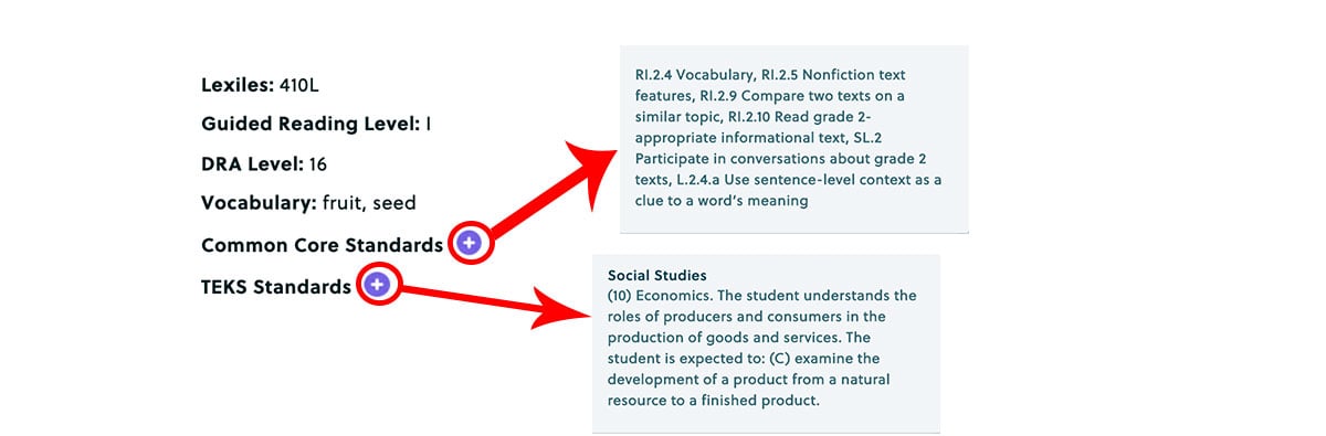 screenshot of common core standards